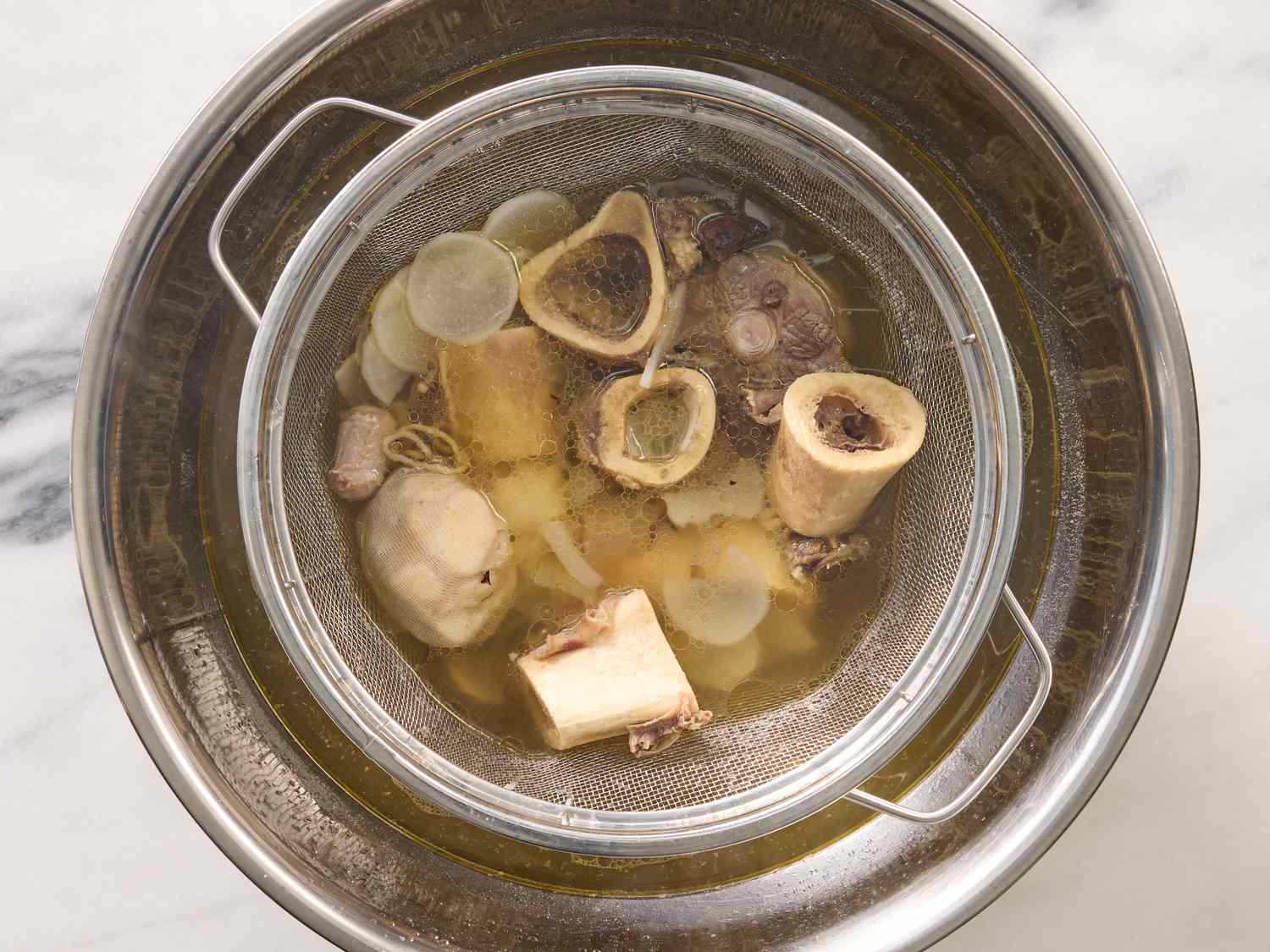 24-hour simmered beef bone broth at Pho Haven